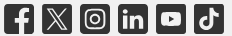 Facebook, X, Instagram, LinkedIn, YouTube, TikTok